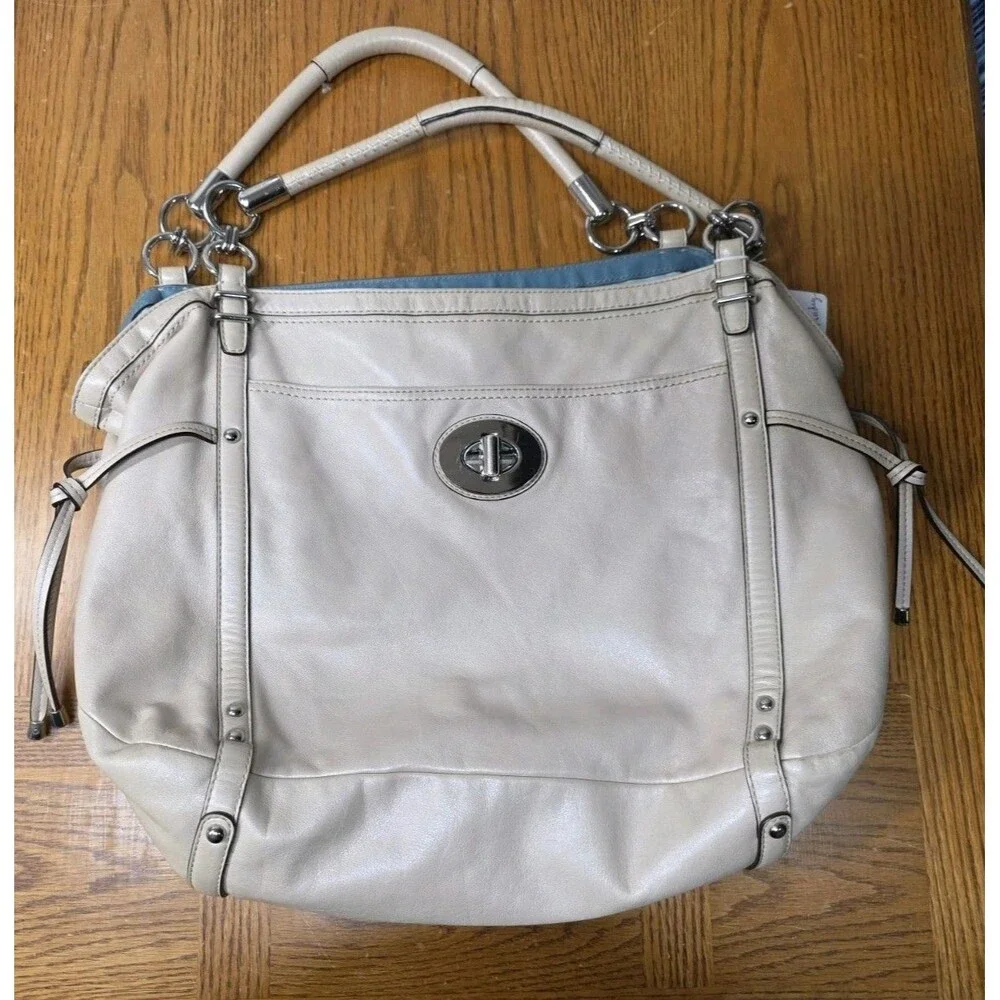 Coach Audrey Beige Flagship Exotic Andie Tote XL 17027 Demo